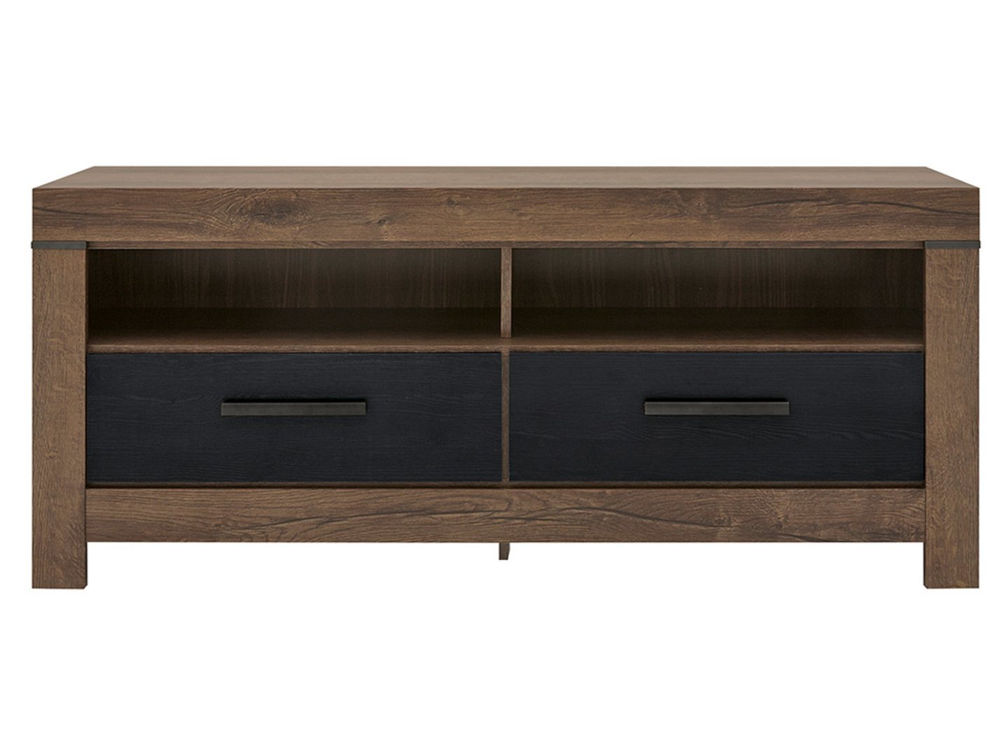 TV cabinet with two drawers BALIN 140 cm monastery oak/black oak