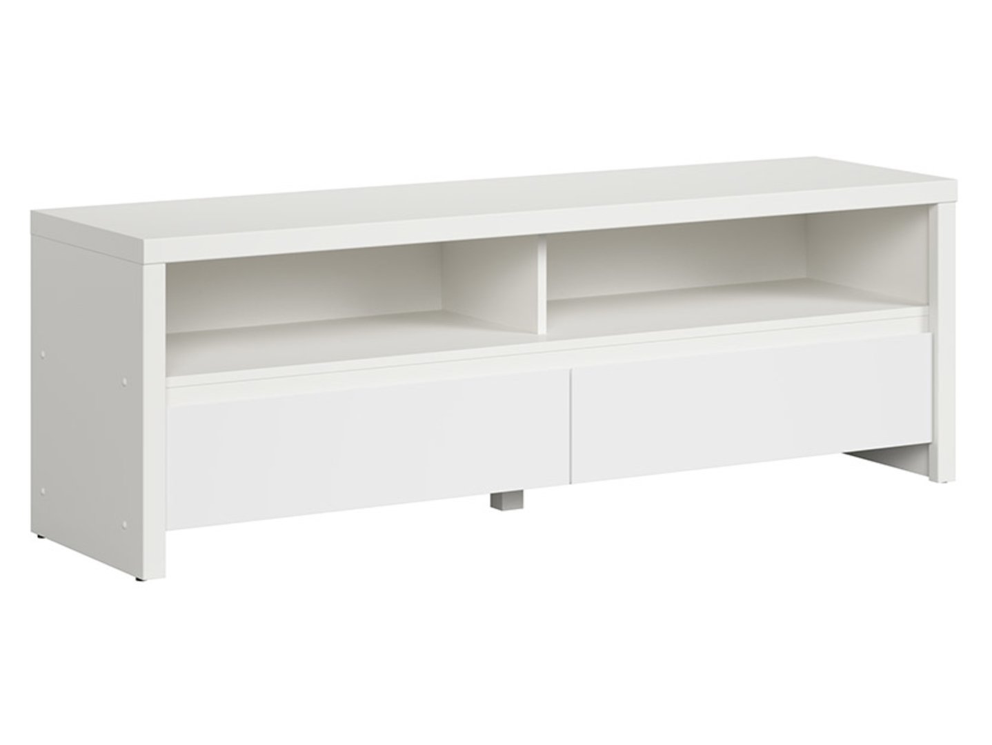 TV cabinet with two drawers KASPIAN 143.5 cm white/matte white