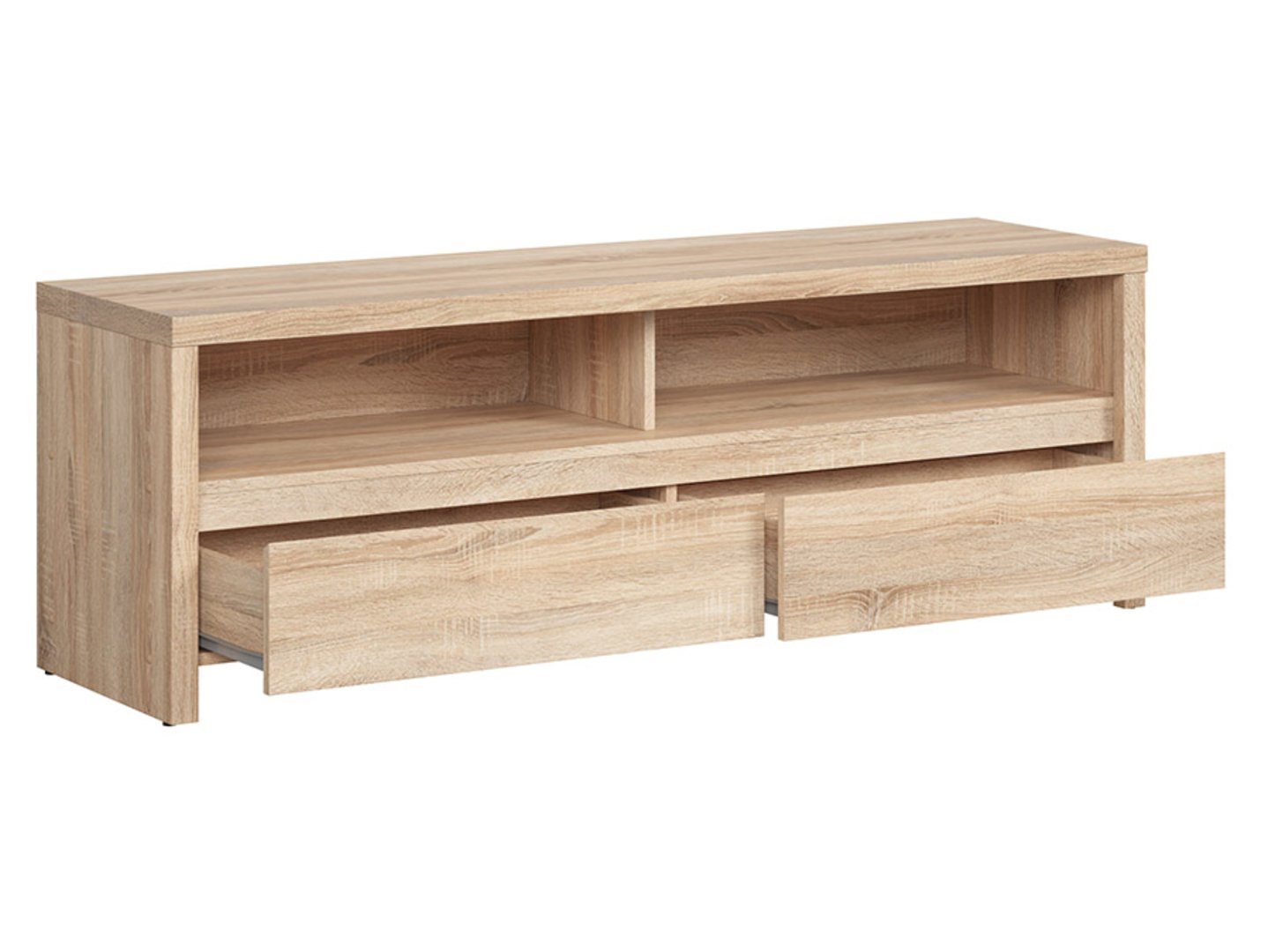 TV cabinet with two drawers KASPIAN 143.5 cm Sonoma oak/Sonoma oak - Image 3