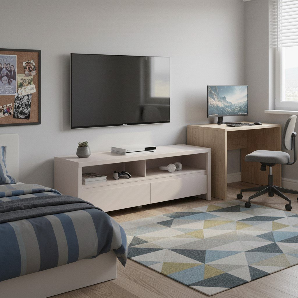 TV cabinet with two drawers KASPIAN 143.5 cm cashmere color