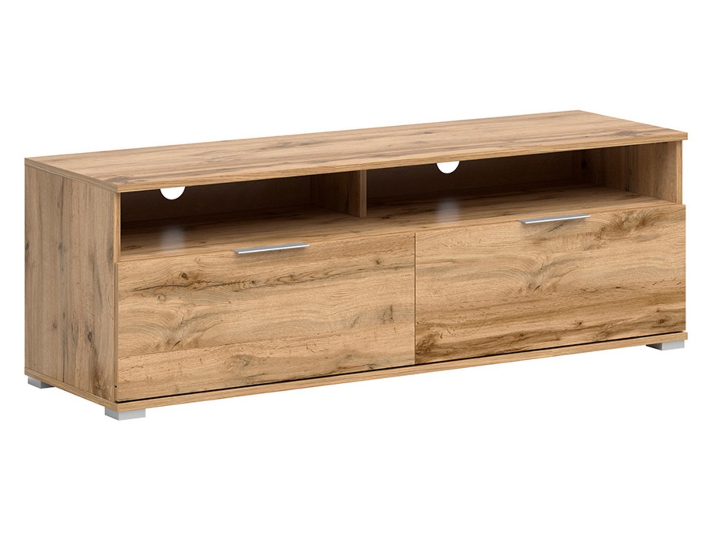 TV cabinet with two drawers ZELE 135 cm Wotan oak color