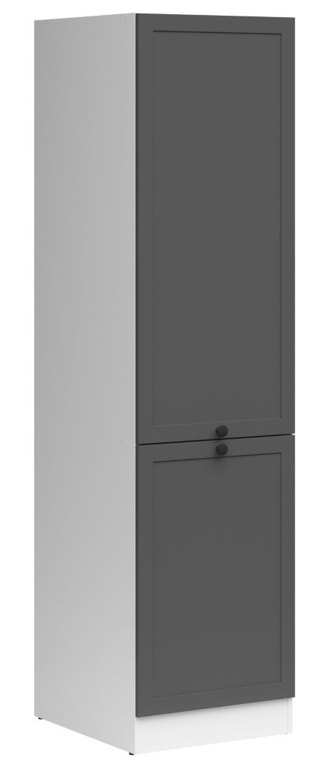 Tall kitchen cabinet, right column, 50x195 cm, JUNONA LINE, white/graphite