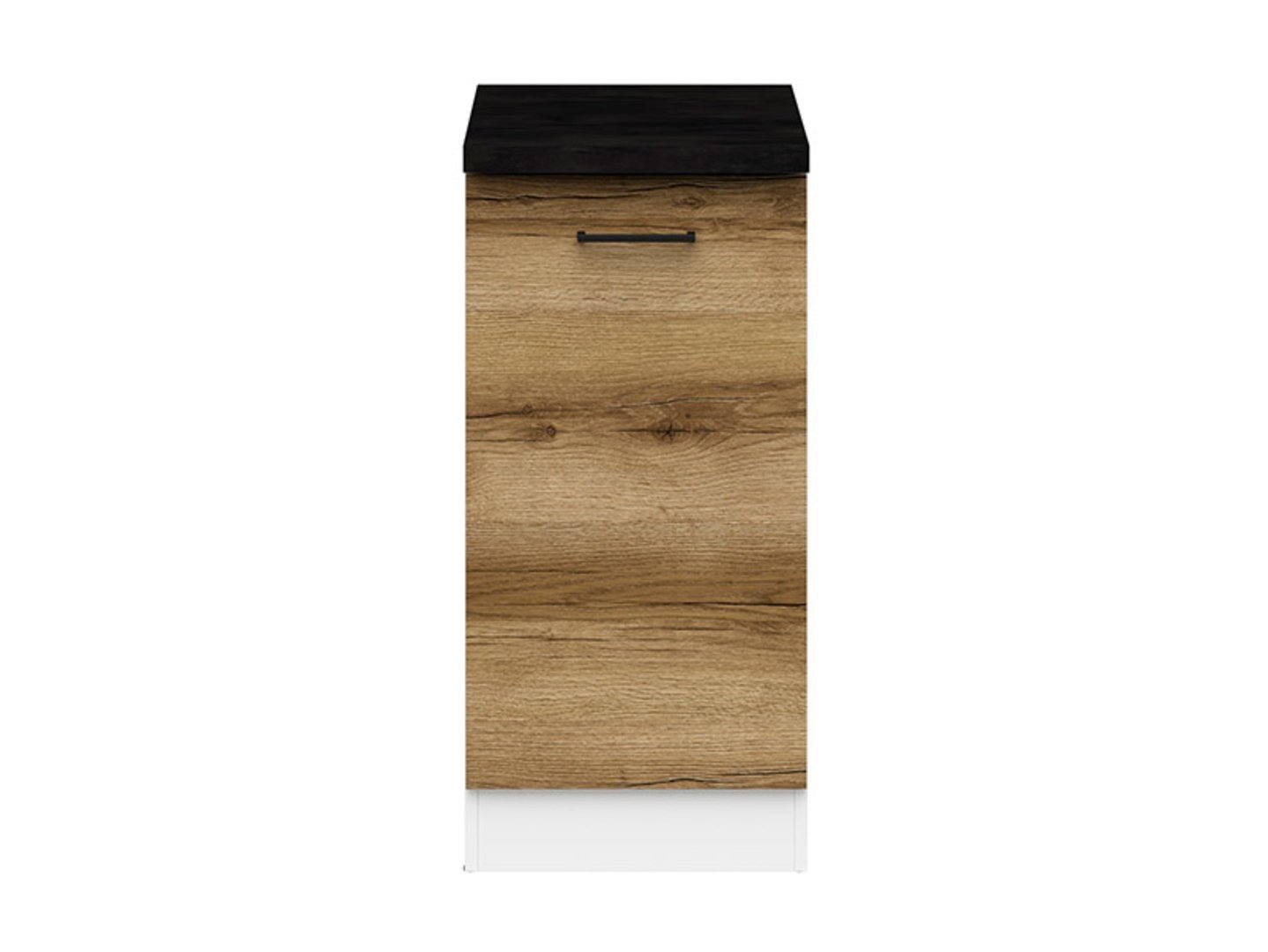 Right-hand base cabinet with table top 40x86 cm JUNONA LINE white/light Delano oak - Image 2