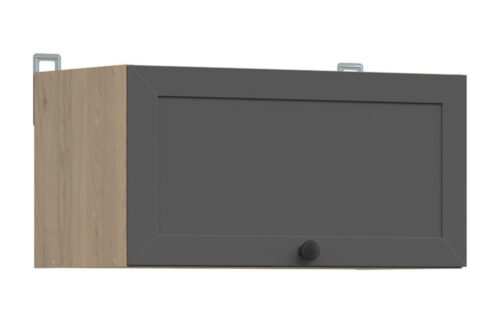 Wall cabinet with hood, 60×30 cm, JUNONA LINE, bernstein oak/graphite