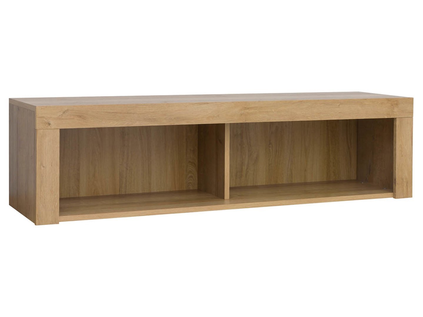BALDER open wall cabinet 120 cm Riviera oak/glossy white