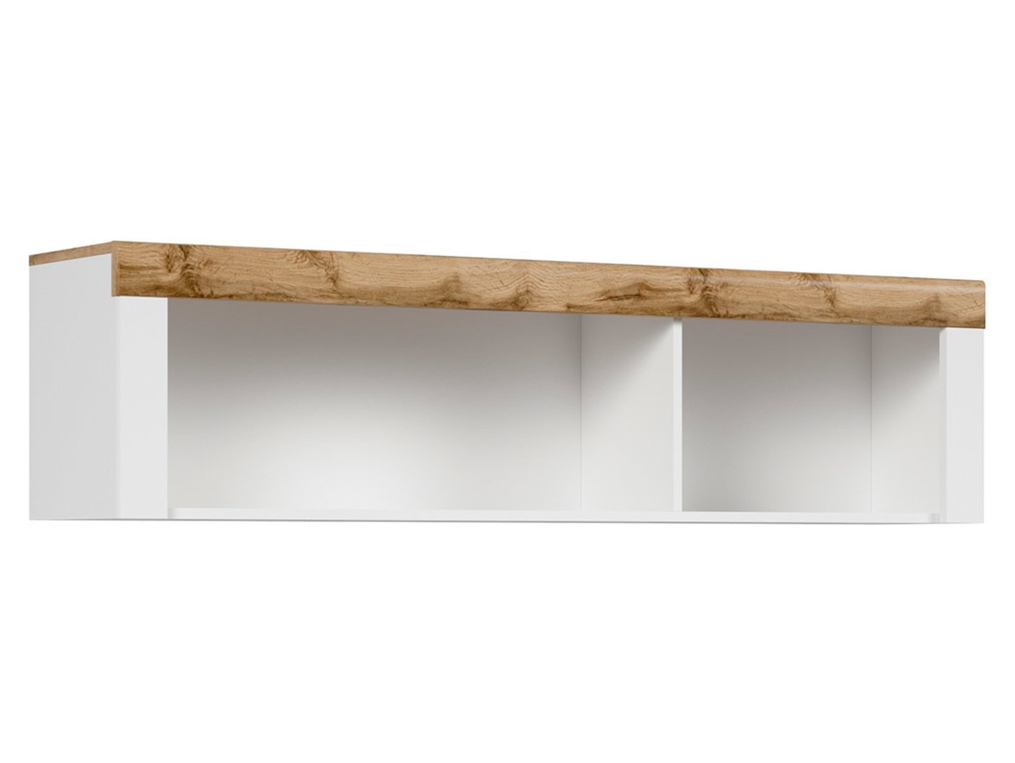 HOLTEN open wall cabinet 156 cm white/wotan oak