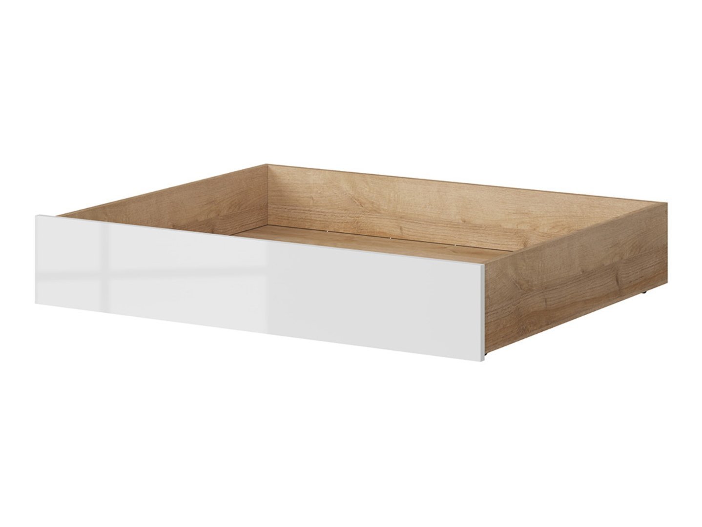 Bed drawer 90 BALDER riviera oak/white glossy color - Image 2