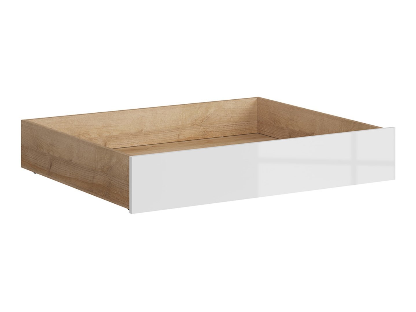 Bed drawer 90 BALDER riviera oak/white glossy color