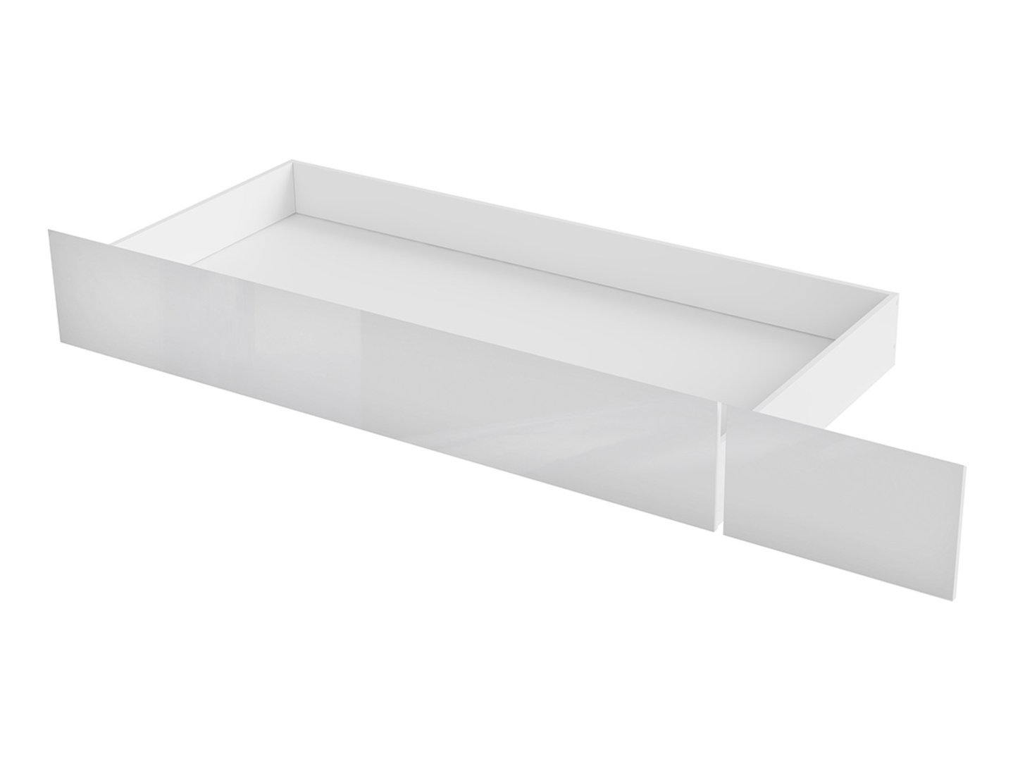 Bed drawer LOZ/120/140 HOLTEN white/white glossy - Image 4