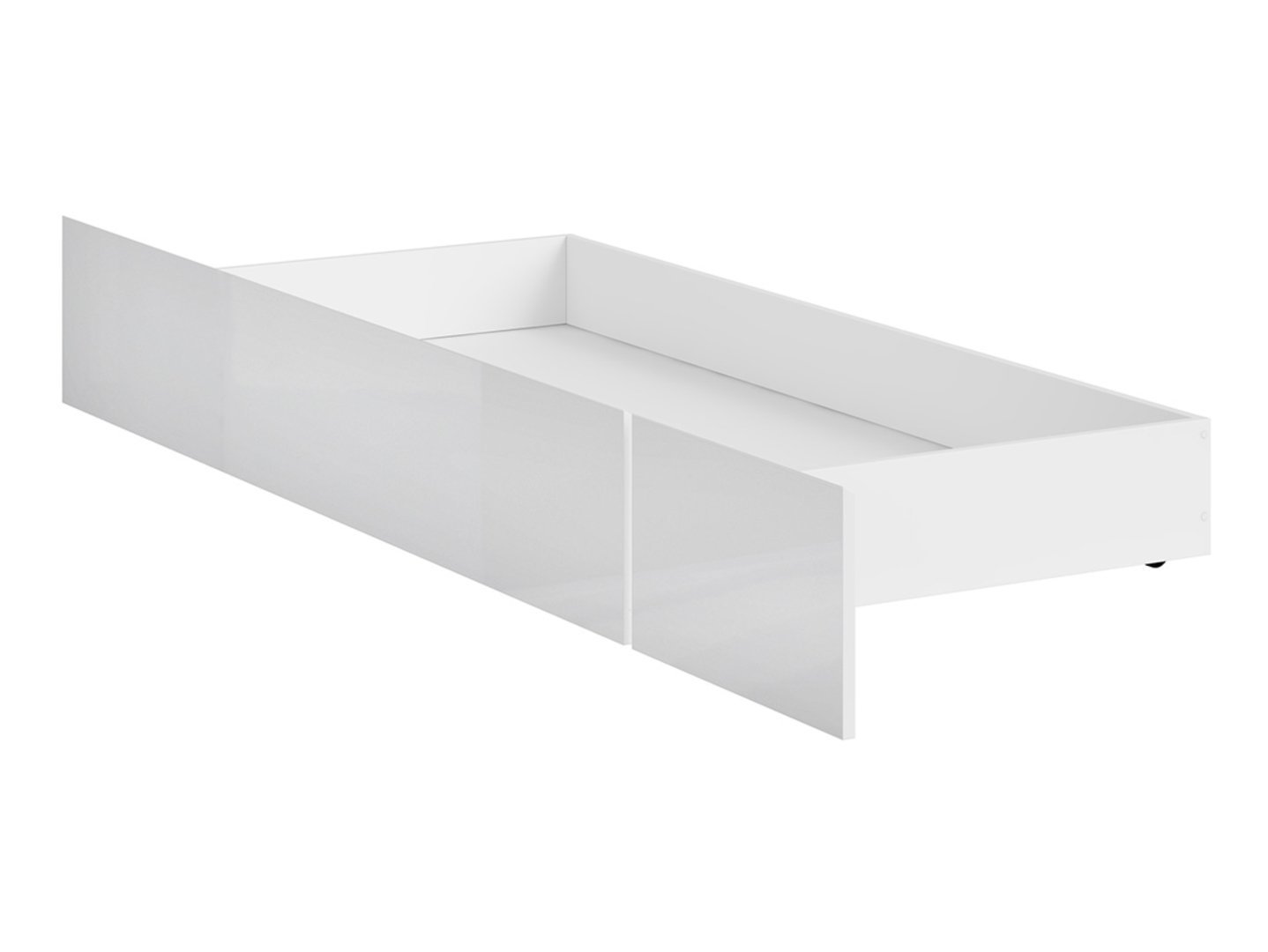 Bed drawer LOZ/120/140 HOLTEN white/white glossy