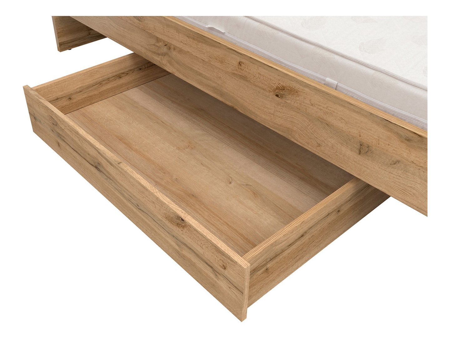 ZELE bed drawer 90 cm, oak color, wotan - Image 4