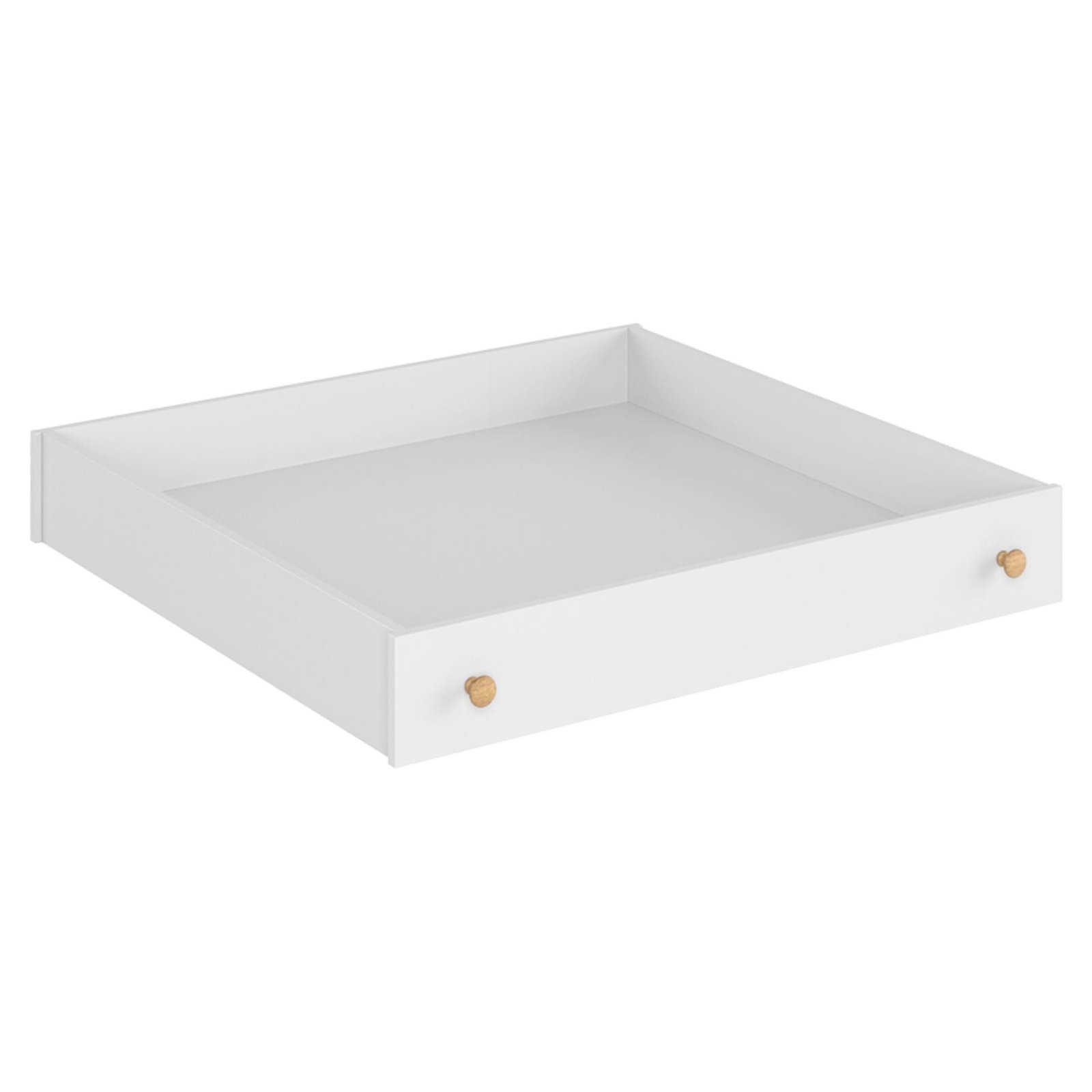 STORY SO-09 Bed with drawer | White, Nash oak