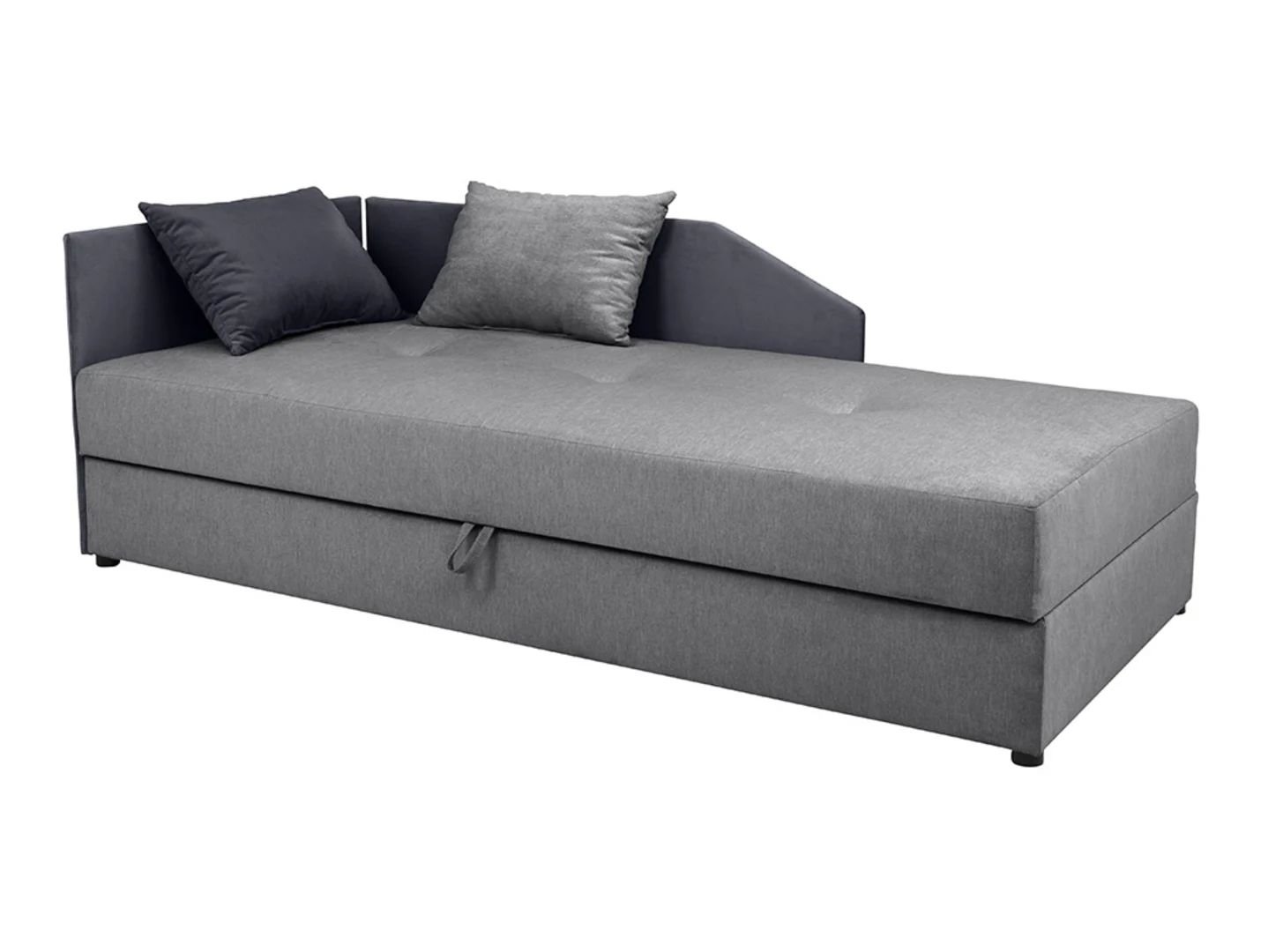 Kelo single-seater sofa with storage compartment, left/right, gray - Image 5