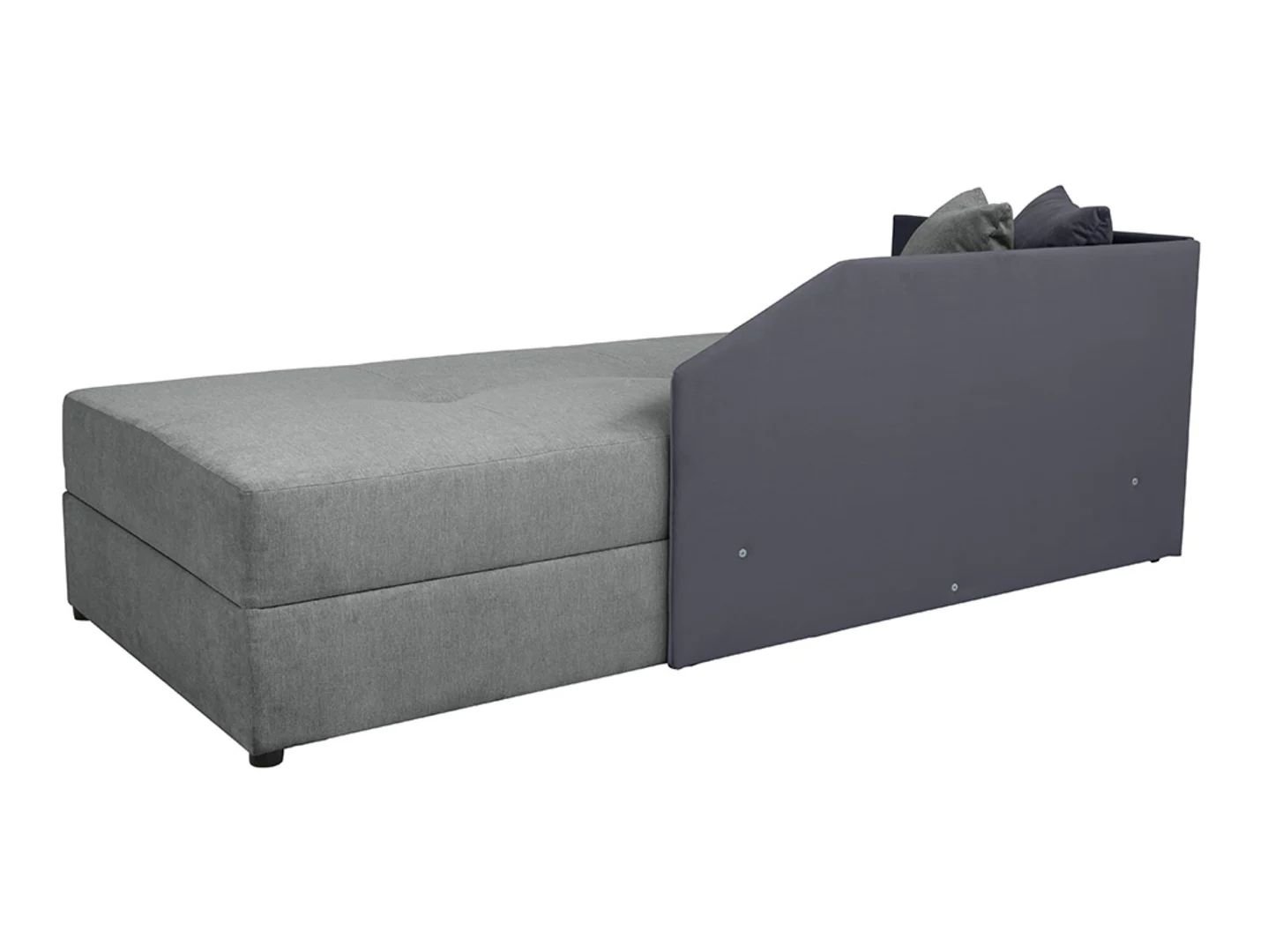Kelo single-seater sofa with storage compartment, left/right, gray