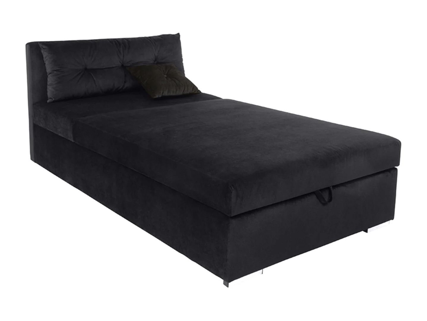 Rico sofa with storage compartment and adjustable backrest, black