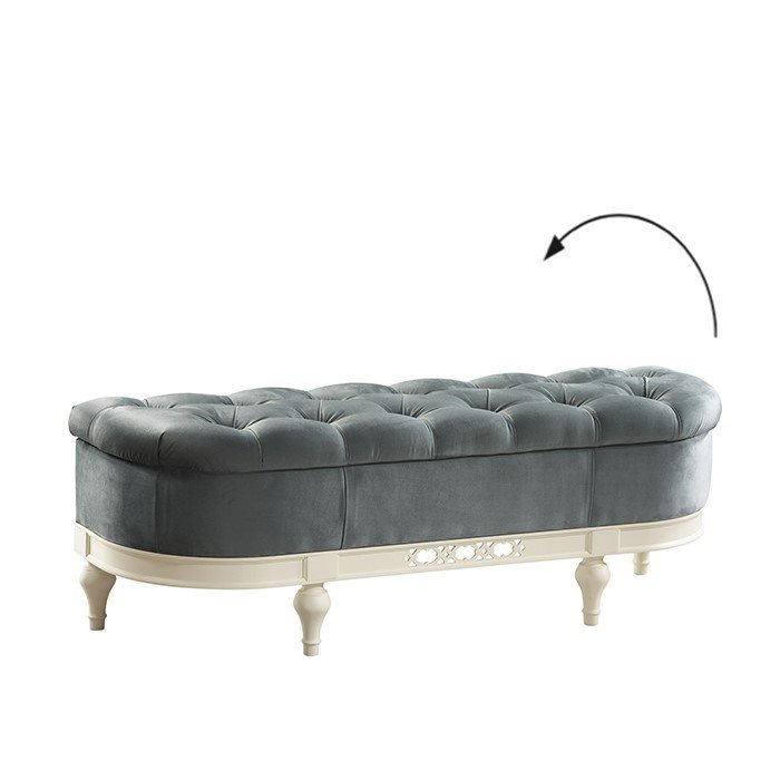 FLORENCE FL pouf container - curved pouf