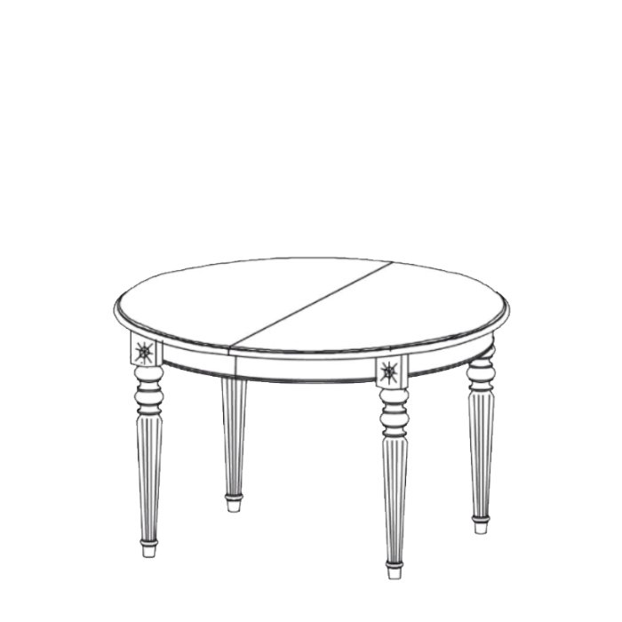 Dining table with extendable table top VERONA T-shaped - Image 3