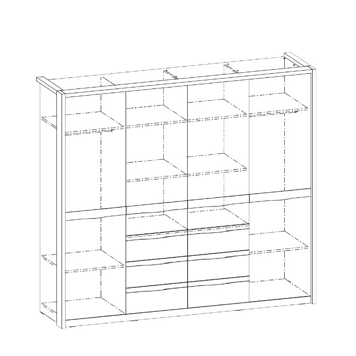 4-door wardrobe COMO CM-4D - Image 2