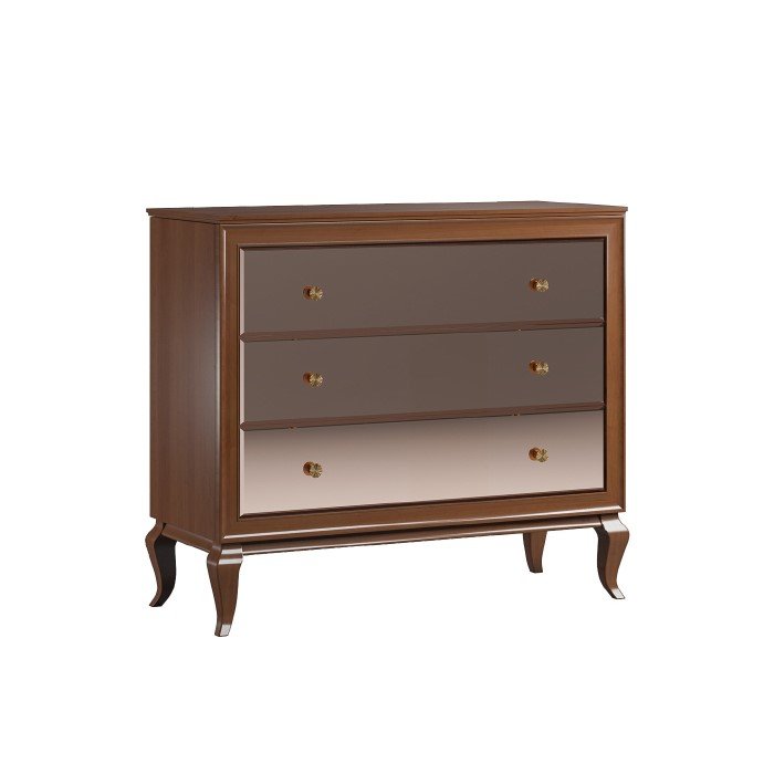 Chest of drawers with mirrored drawers NICEA NI-Ksz/L