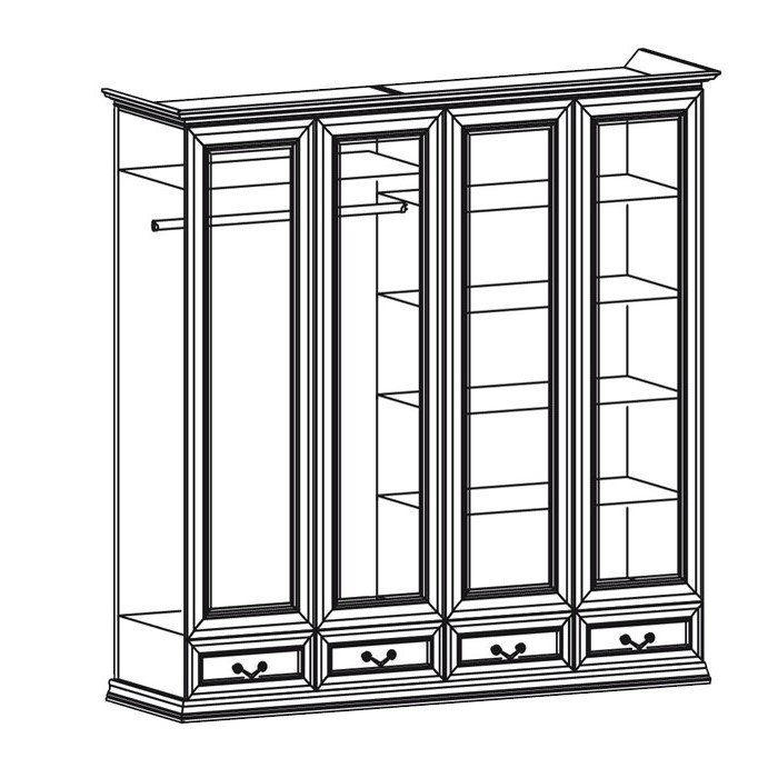 4-door wardrobe RAWENO R-4D - Image 2