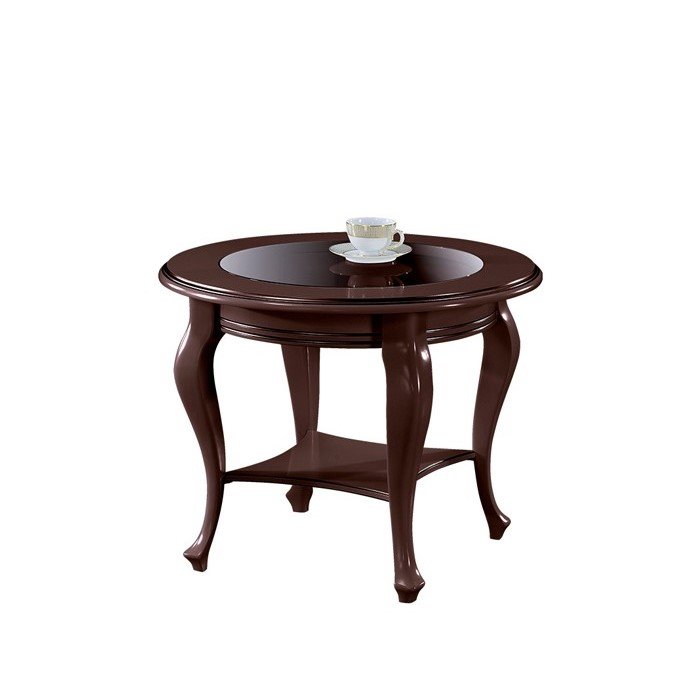 Round coffee table with glass VERONA V-5A