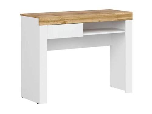 HOLTEN dressing table with drawer, 106.5 cm, white/Wotan oak