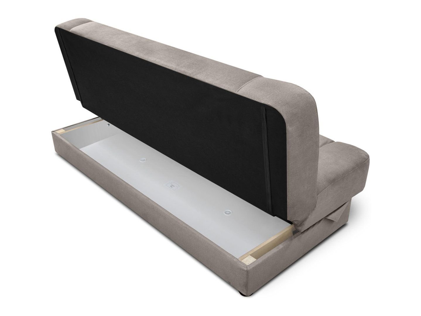LAMI three-seater sofa bed with storage box in grey - Image 2