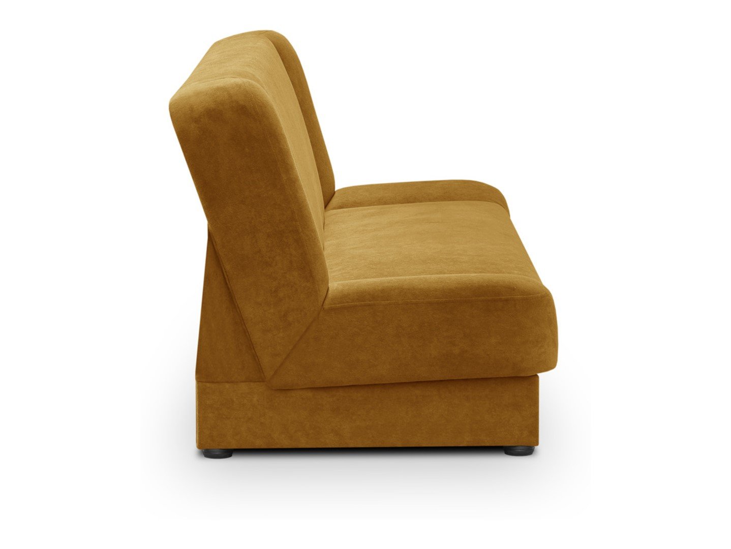 Lami three-seater sofa bed with storage compartment, yellow