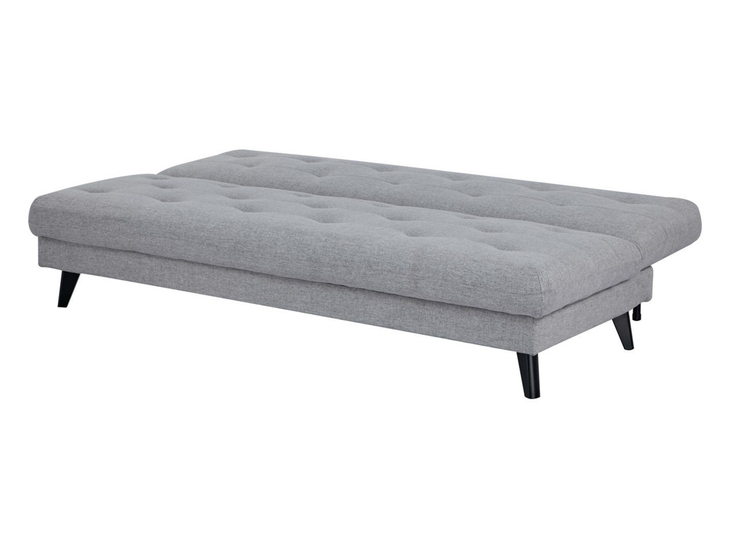 MERTA three-seat sofa-bed with storage compartment, gray - Image 7