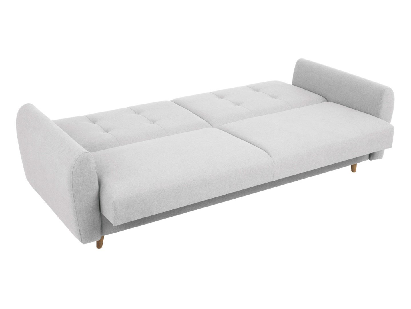 Tova three-seater sofa on legs, extendable with sides and storage box, gray - Image 3