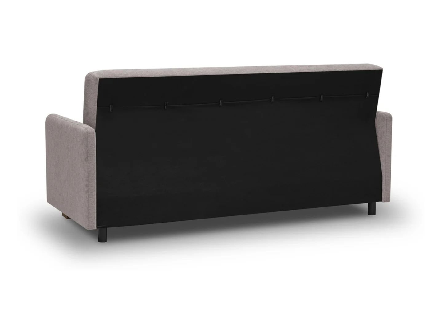 Tyrion three-seater sofa, extendable with storage box on legs, beige wicker surface - Image 2