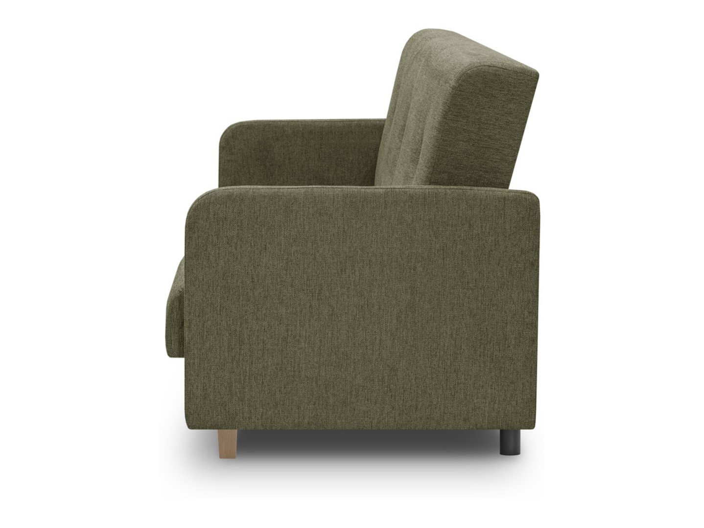 Tyrion three-seater sofa bed with storage box on legs, green wicker
