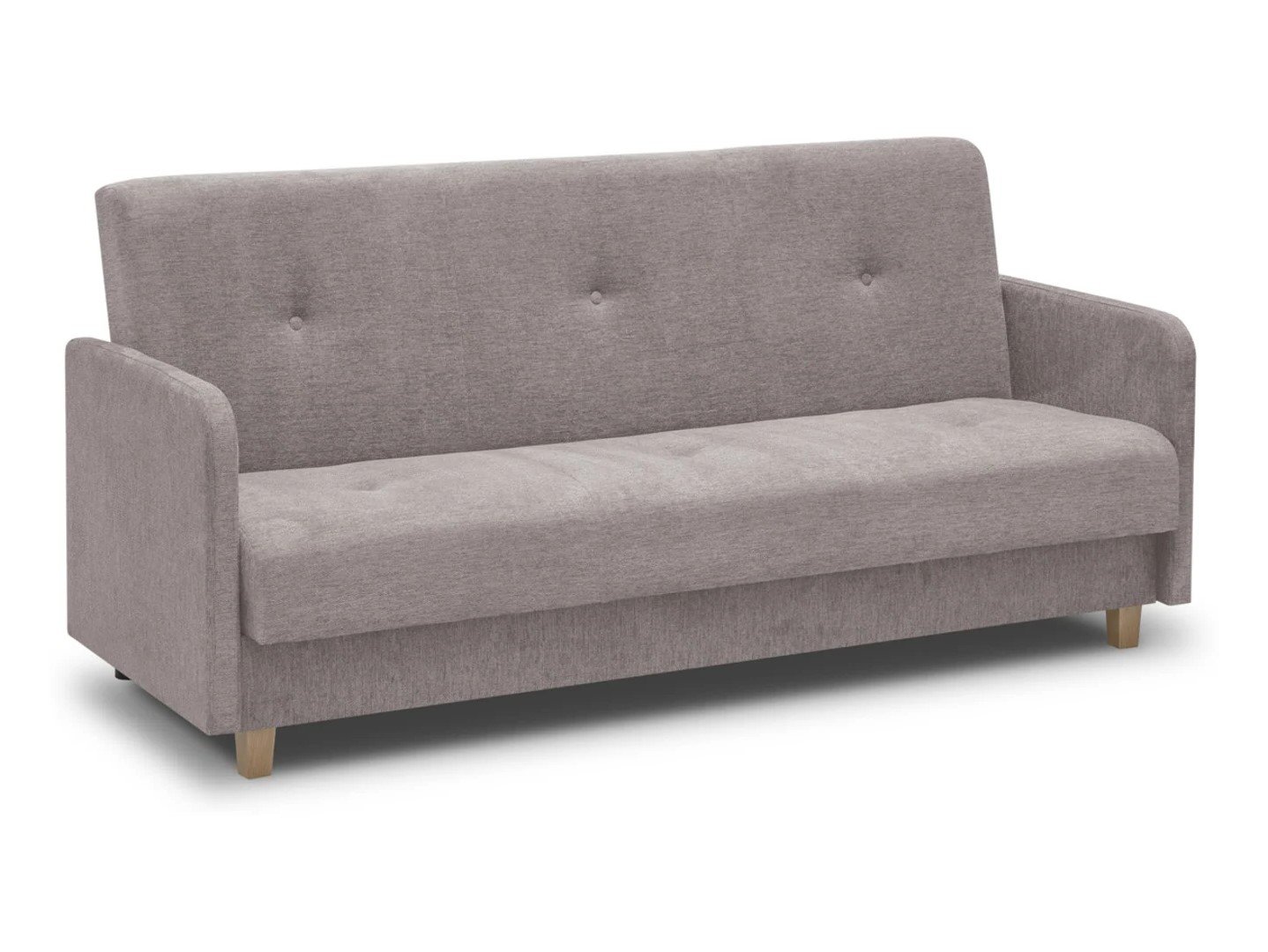 Tyrion three-seater sofa, extendable with storage box on legs, beige wicker surface - Image 5