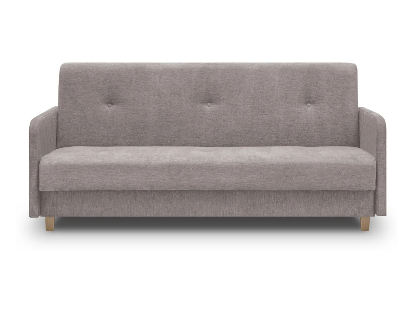 Tyrion three-seater sofa, extendable with storage box on legs, beige wicker surface - Image 6