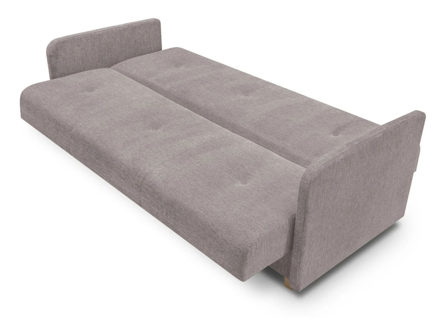 Tyrion three-seater sofa, extendable with storage box on legs, beige wicker surface - Image 7
