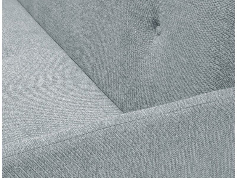 Tyrion three-seater sofa bed with storage box on legs, light gray wicker - Image 3