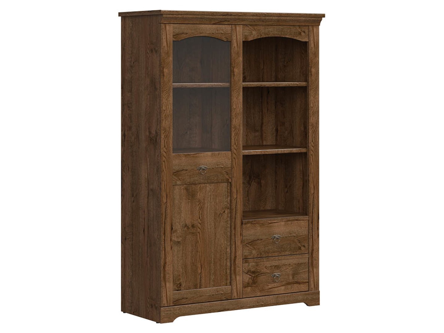 Low display cabinet with drawers PATRAS 103 cm, dove-colored oak