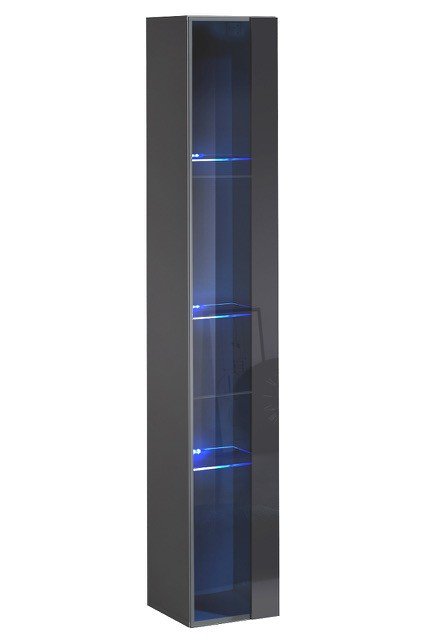 Hanging display case "Switch 1", graphite color ASM