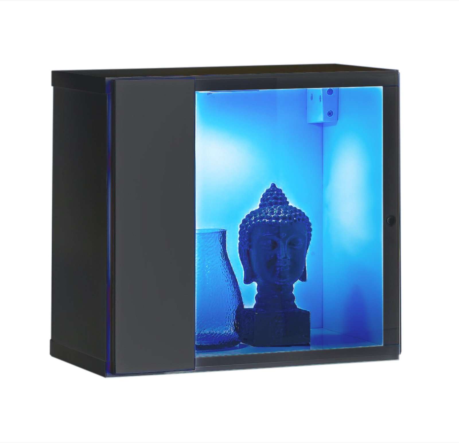 Wall-mounted display case "Switch 5", graphite color ASM