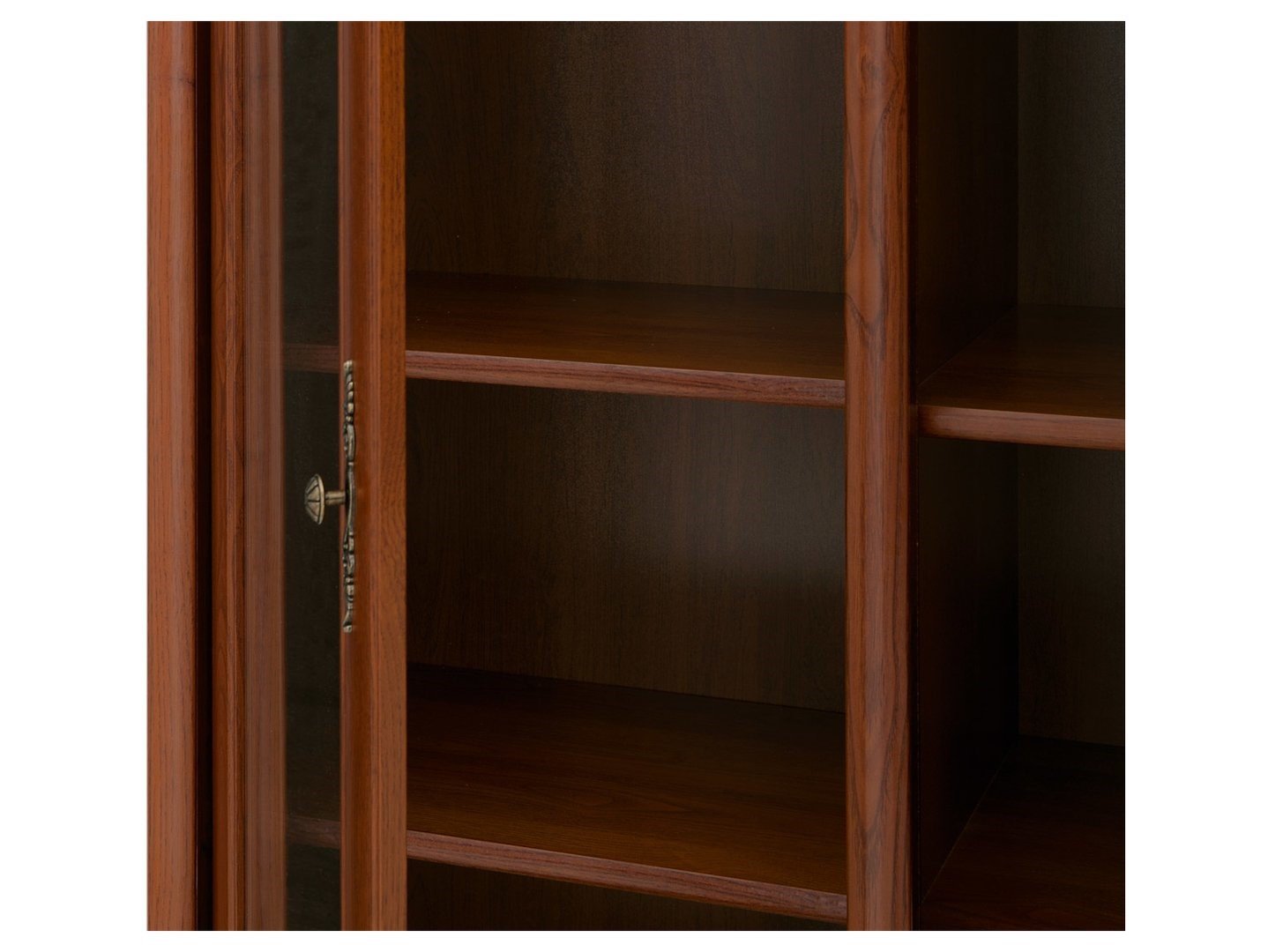 KENT display cabinet with two drawers, 167 cm, chestnut color - Image 2