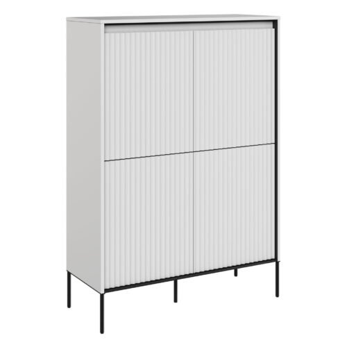 TREND 03 tall chest of drawers, white/black legs