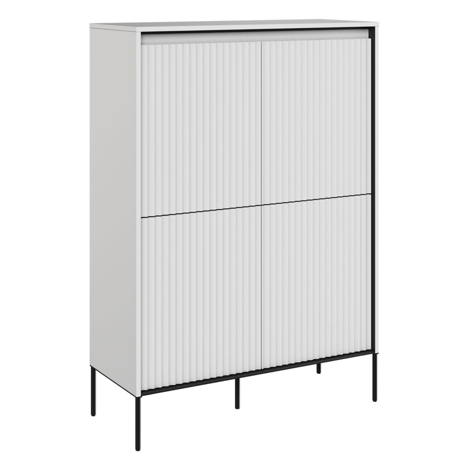 TREND 03 tall chest of drawers, white/black legs
