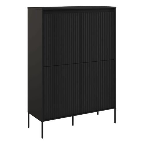 TREND 03 high chest of drawers, black/black legs