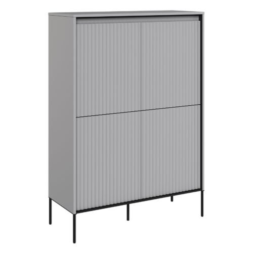 TREND 03 high chest of drawers, grey/black legs