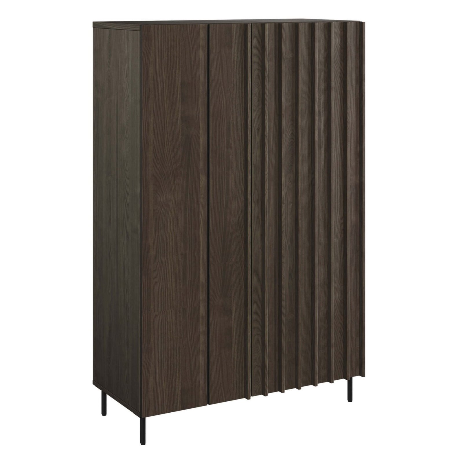 PIEMONTE 05 High chest of drawers, Portland ash/black