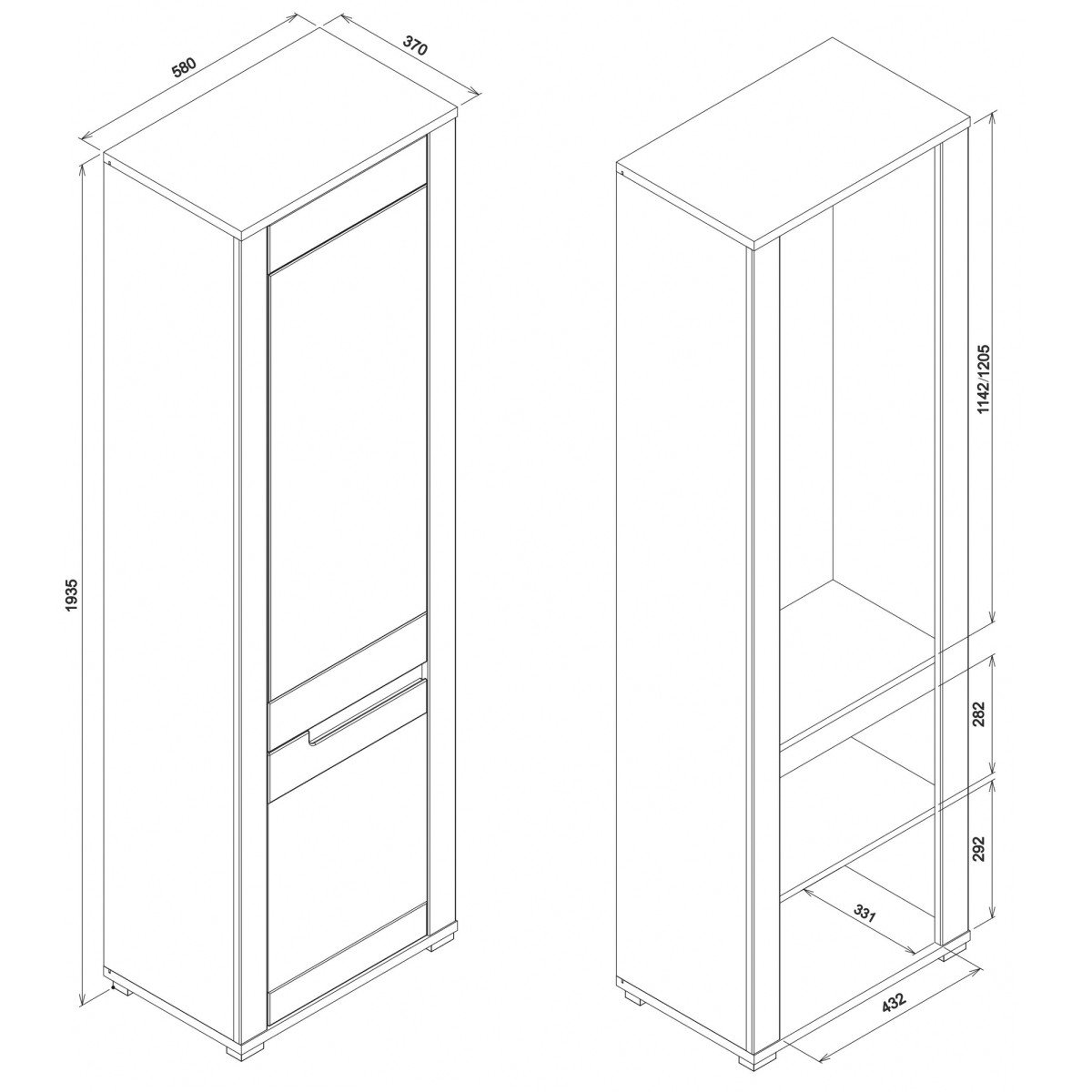 YORK Y11 MIRROR CABINET L/R UNIVERSAL LEFT/RIGHT - Image 2
