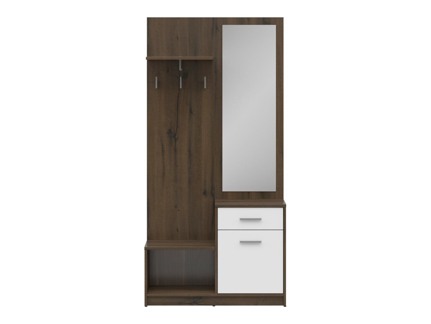 NEPO PLUS hallway set 90 cm, noble oak/white - Image 3