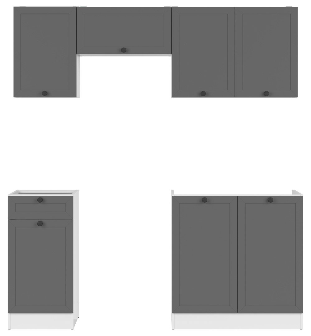 Kitchen set 180 cm JUNONA LINE white/graphite - Image 2