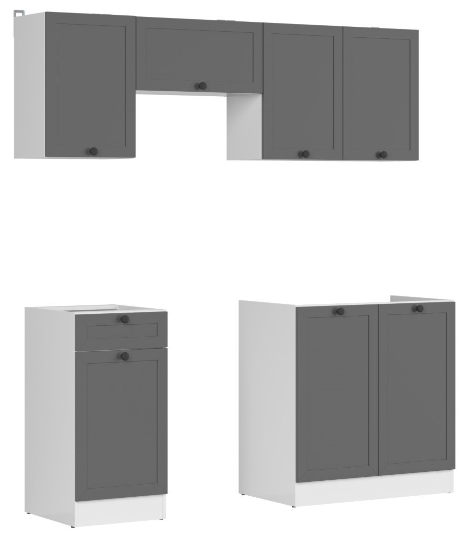 Kitchen set 180 cm JUNONA LINE white/graphite