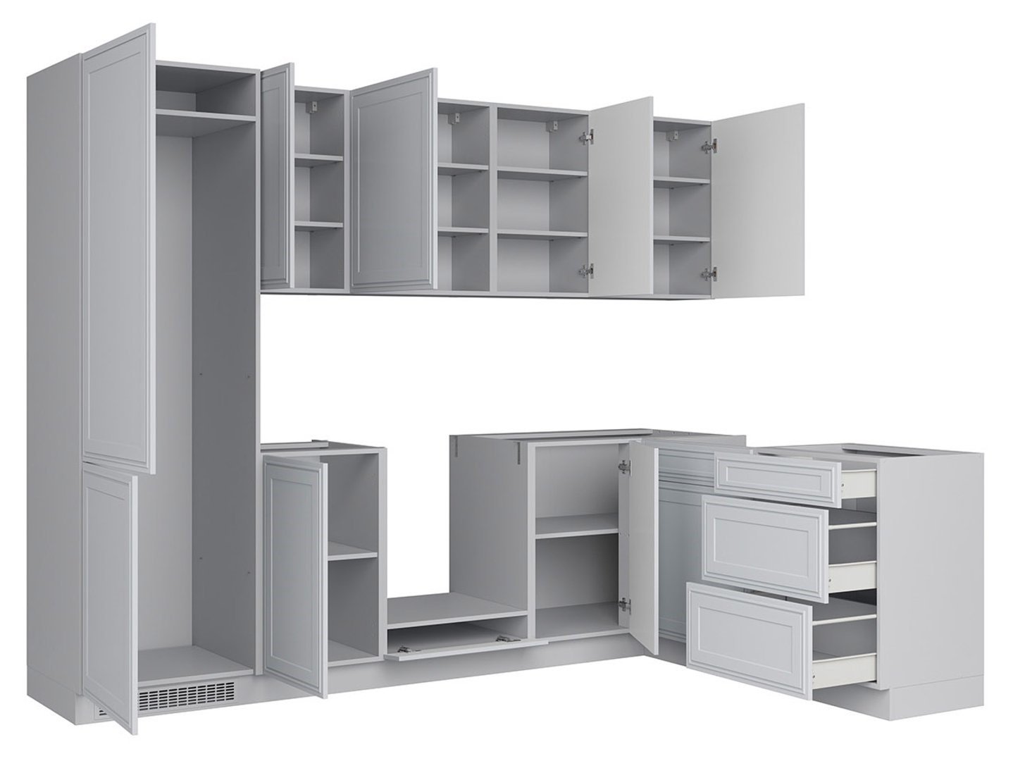 Kitchen set 180x270 cm VERDI grenola gray/light gray matte - Image 2